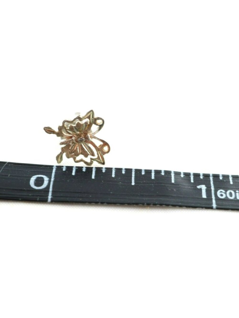 Vintage ViMar Sterling Silver Butterfly Stud Earrings Openwork Design - Picture 6 of 6